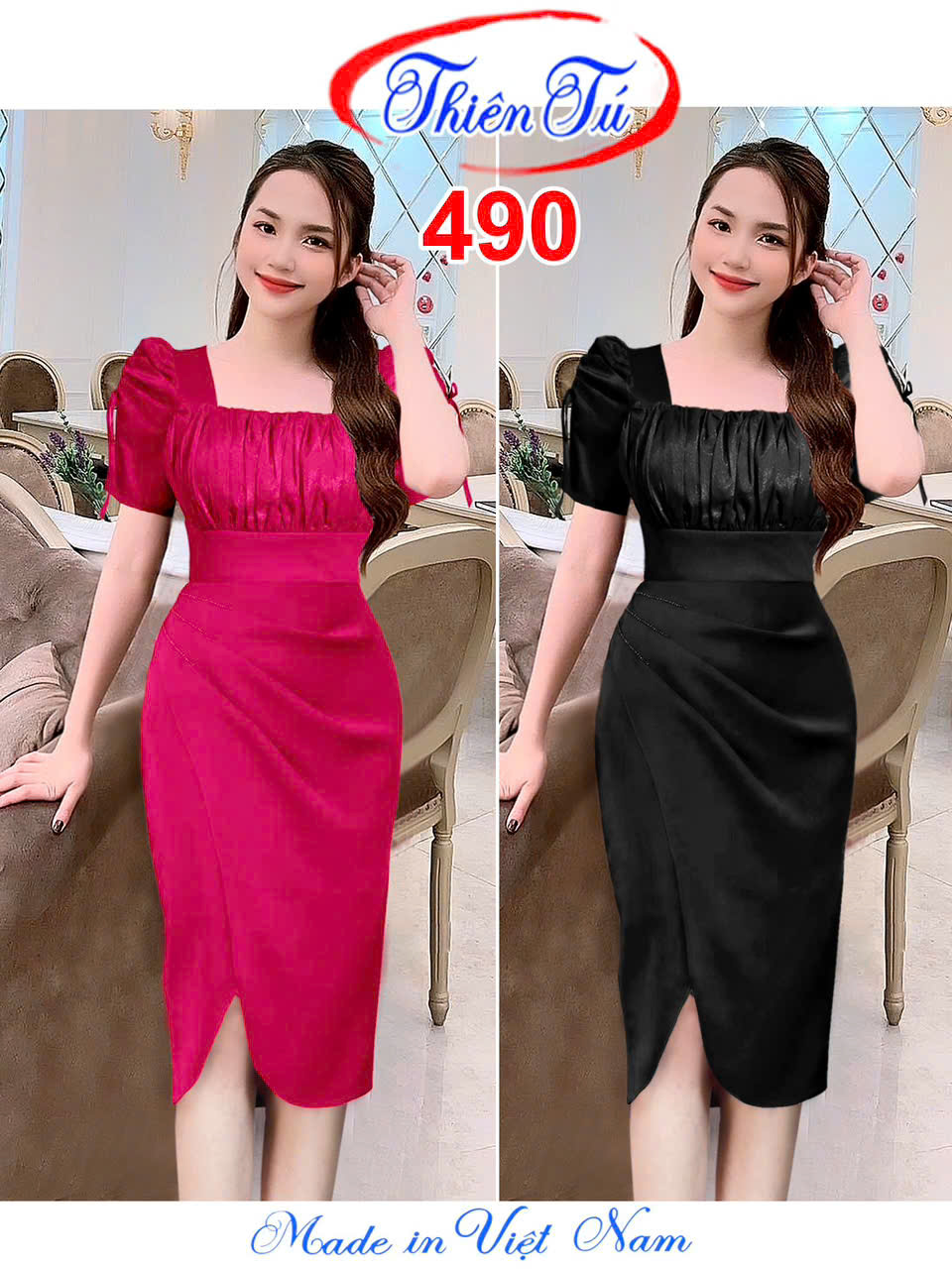 Đầm công sở 490